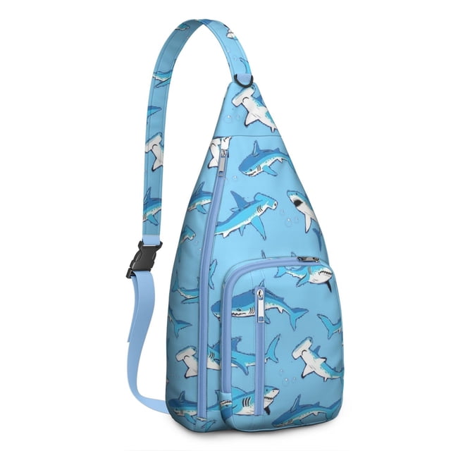 Great White Shark Attack Print Sling - Dramatic Ocean Scene Design