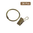 thumbnail image 3 of Unique Bargains Anneaux de Rideau avec Pinces, Lot de 36 Anneaux à Pince pour Draperies, Crochets pour Anneaux à Pince de Rideau de 1,22 Po (Bronze), 3 of 5