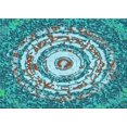 thumbnail image 1 of Ahgly Company Machine Washable Indoor Rectangle Transitional Greenish Blue Green Area Rugs, 4' x 6', 1 of 7