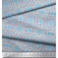 thumbnail image 3 of Soimoi Blue Rayon Fabric Mandala Geometric Print Fabric by Yard 56 Inch Wide, 3 of 5