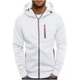 thumbnail image 1 of ORUYROP Sweat à Capuche Zippé pour Hommes, Mode Automne/hiver 2023, Veste Décontractée à Manches Longues, 1 of 4