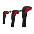 thumbnail image 3 of 3Pcs Mesh Golf Club covers with No. Tag Driver Fairway Woods Headcover Red, 3 of 7