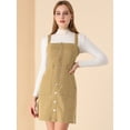 thumbnail image 4 of INSPIRE CHIC Women's Classic Adjustable Strap A-Line Overall Denim Dress, 4 of 6