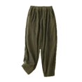 thumbnail image 3 of Birdeem Womens Fashion Solid Color Casual Elastic Waist Pockets Long Pants, 3 of 8