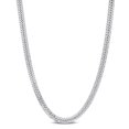 thumbnail image 1 of Miabella Sterling Silver Double Fancy Curb Link Necklace, 1 of 5