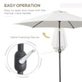 thumbnail image 4 of Outsunny 8.5' Round Aluminum Patio Umbrella, Cream White, 4 of 10