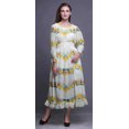 thumbnail image 2 of Bimba Tie-Dye Women Cotton Smocked Boho Renaissance Long Ruffle MaxiDress-XX-Large, 2 of 5