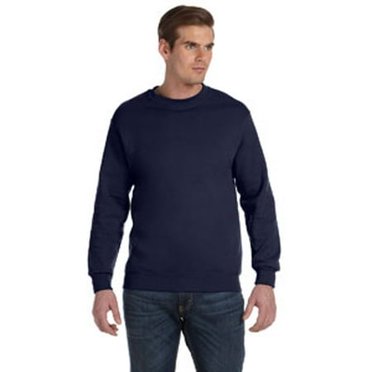 Adult DryBlendÂ® Adult 15 oz./lin. yd., 50/50&nbsp;Fleece Crew - NAVY - M