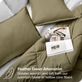 thumbnail image 3 of Bare Home Goose Down Alternative Comforter Set - 3 Piece Set - All Seasons - Oversized King, Olive, 3 of 7