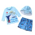 thumbnail image 1 of JTieacloth Boys UPF 50+ Sun Long Sleeve Swim Shirt And Swim Trunks Two Piece Rash Guard For Kids,Sizes 8-9 Years, 1 of 3