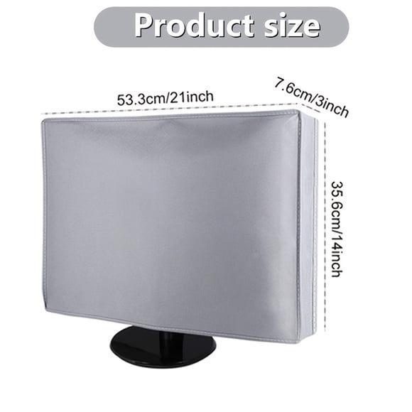 PC Dust Cover Protector - LCD Screen Film Cover Dustproof - Desktop Computer Monitor Dust Cover (Gray)