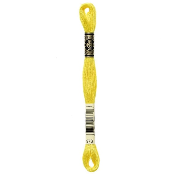 DMC Cotton 6-Strand Embroidery Floss 8 m (8.7 yd) Yellow