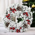 thumbnail image 1 of MesaSe 12.6 "Couronnes de Noël pour Porte d'Entrée - Couronne Artificielle avec des Fleurs Rouges Pommes de Pin Baies Décoration Guirlande Artificielle Décoration de Noël Partie Décor - Se Marier Couronnes de Noël f, 1 of 7
