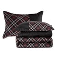 thumbnail image 3 of Marina Decoration Home Decor Ultra Soft Luxury Fluffy Goose Down Alternative Bedding Printed Comforter Set, Modern Black Grey Geometric Plaid Pattern, 3 of 6