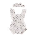 thumbnail image 1 of Combinaison Sans Dos à Volants Sans Manches pour Bébé Fille avec Bandeau Nœud, 1 of 7