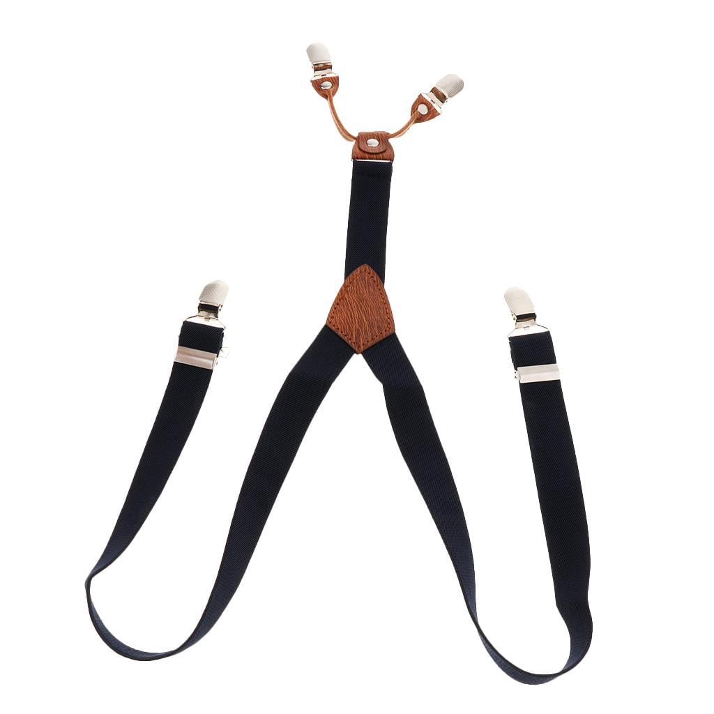 Kid Baby Adjustable Suspender Elastic Y-back Navy