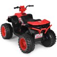 thumbnail image 4 of Patiojoy 12V Electric Kids Quad ATV Ride on Car with LED Lights& Bluetooth Red, 4 of 6