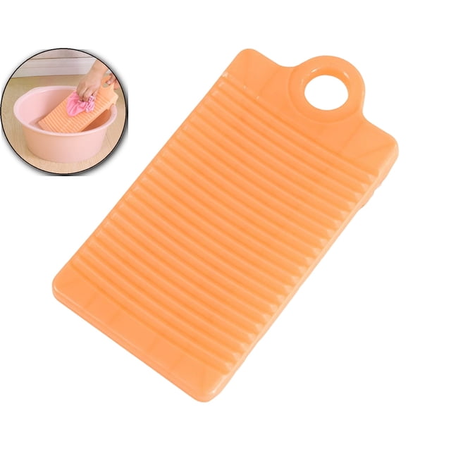 Dvruxg Mini Plastic Washboard Washing Board Shirts Cleaning Laundry Board for Clothes(Yellow)