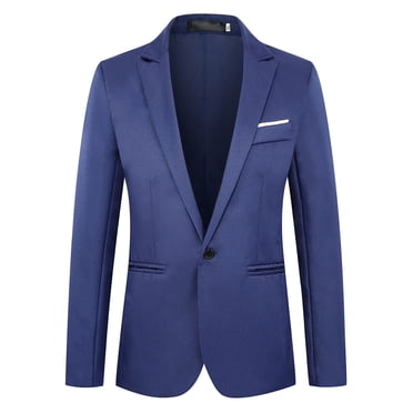 Dagugfen Blazer for Men Plus Size Button Dress Jackets Slim Elagant Casual Business Suit for Dinner Party Prom
