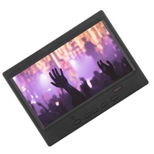 HD Moniteur portable IPS moniteur 7 1 cm 1024x600 Moniteur portable multifonctions, LED Affichage du support HD Interface multimédia VGa AV Moniteur d'entrée, moniteur électronique de remplacement