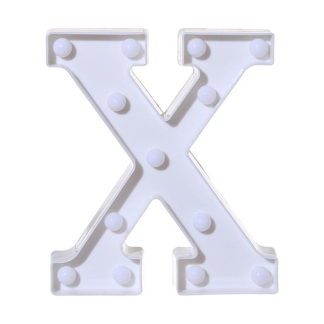 zanvin Alphabet LED Letter Lights Light Up White Plastic Letters Standing Hanging A-M &