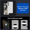 thumbnail image 2 of Entronix Heavy Duty Case For Galaxy S24, Translucent Matte Back, Magnetic Sturdy Case, Black, 2 of 5