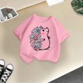 thumbnail image 5 of PMVFHDE Hauts pour Filles T-Shirts pour Filles T-Shirts Graphiques T-Shirts pour Fille Hauts d'Été Tendance pour Filles Hauts d'Été pour Fille T-Shirt Graphique Mignon pour Fille Col Rond Manches Courtes T-Shirt d'Été Rose, 8-9 Ans, 5 of 5