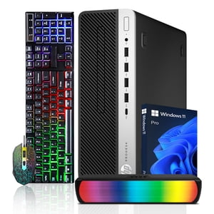 HP ProDesk 600 G4 SFF Ordinateur de bureau PC Intel Combo. i5 Hexa-Core 8th Gen CPU | 16GB DDR4 RAM | 256GB NVMe SSD | Windows 11 Pro | RGB Barre de son HDMI |WIFI - Rénovés