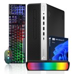 HP ProDesk 600 G4 SFF High-Performance Windows 11 Pro Desktop PC (Intel Core i5 Processor/ 16GB DDR4 RAM/ 512GB NVMe SSD/ RGB Sound Bar/ WIFI/ Bluetooth/ HDMI) - Refurbished