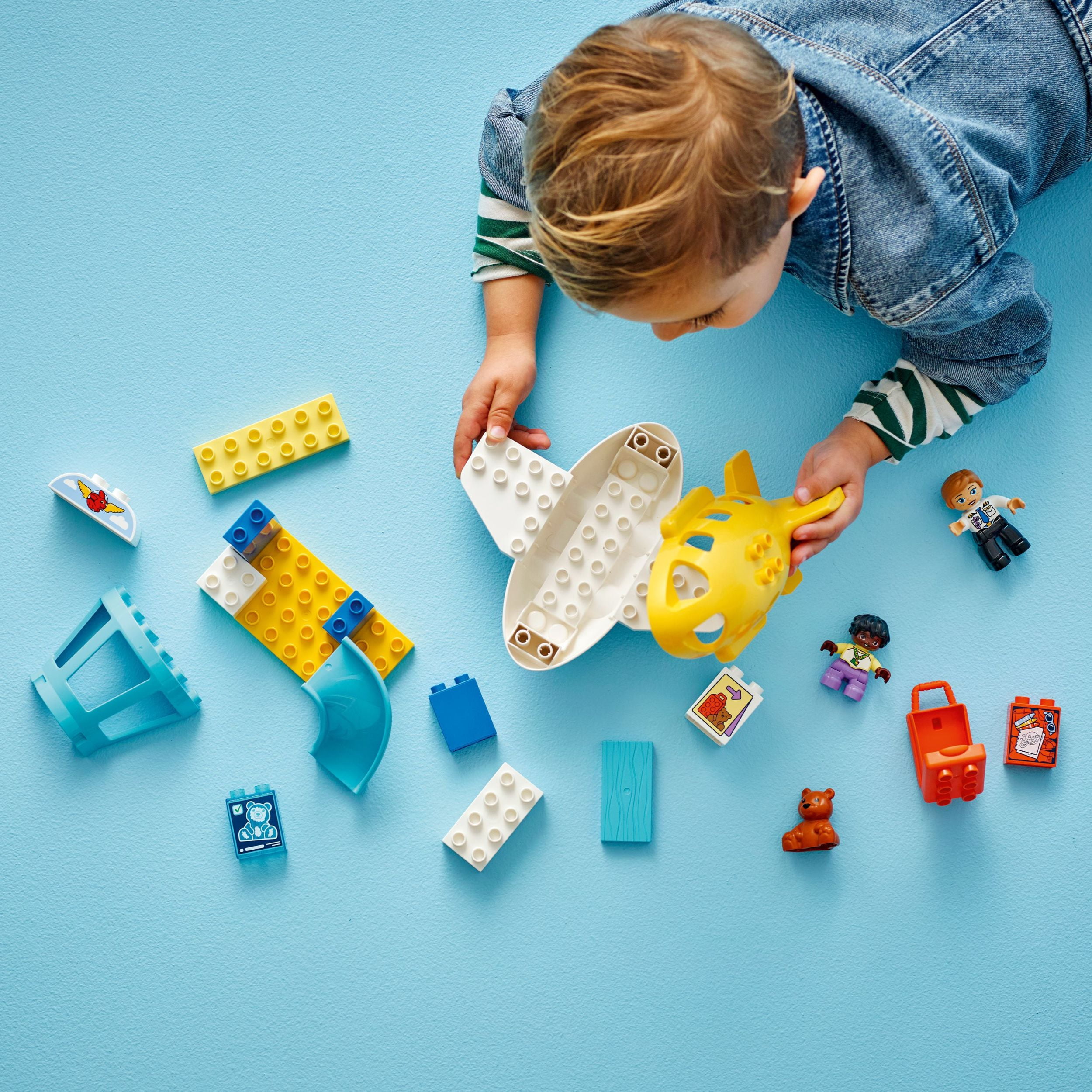 LEGO DUPLO Town First Time at the Airport Building Toy - Learning Play Set for Boys & Girls Ages 1.5+ - Little Ones Use Building Blocks to Explore Emotions - Toddler Gift Idea for Birthdays - 10443