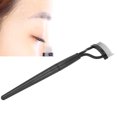 thumbnail image 3 of Black Eyelash Comb, Folding Reusable Stainless Steel Eyelash Separator With Cover Cosmetic Tool, 3 of 8