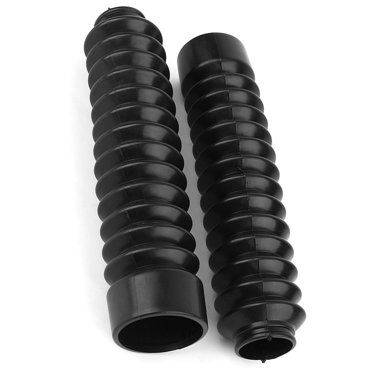 2 X Universal Motorcycle Rubber Front Fork Gaiters, , Stretchy, Bottom Vent, Prevents Pressure or Moisture Accumulation