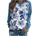 thumbnail image 1 of Sweat-shirts à Col Rond pour Femmes Pulls Décontractés Imprimés à Fleurs Ample Sweat-Shirt Doux Automne Vêtements, 1 of 4