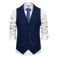 thumbnail image 1 of EGNMCR Tank Tops Men Men Solid Fashion Have Pockets Button Turn-down Collar Tanks Tops Blouse, 1 of 9