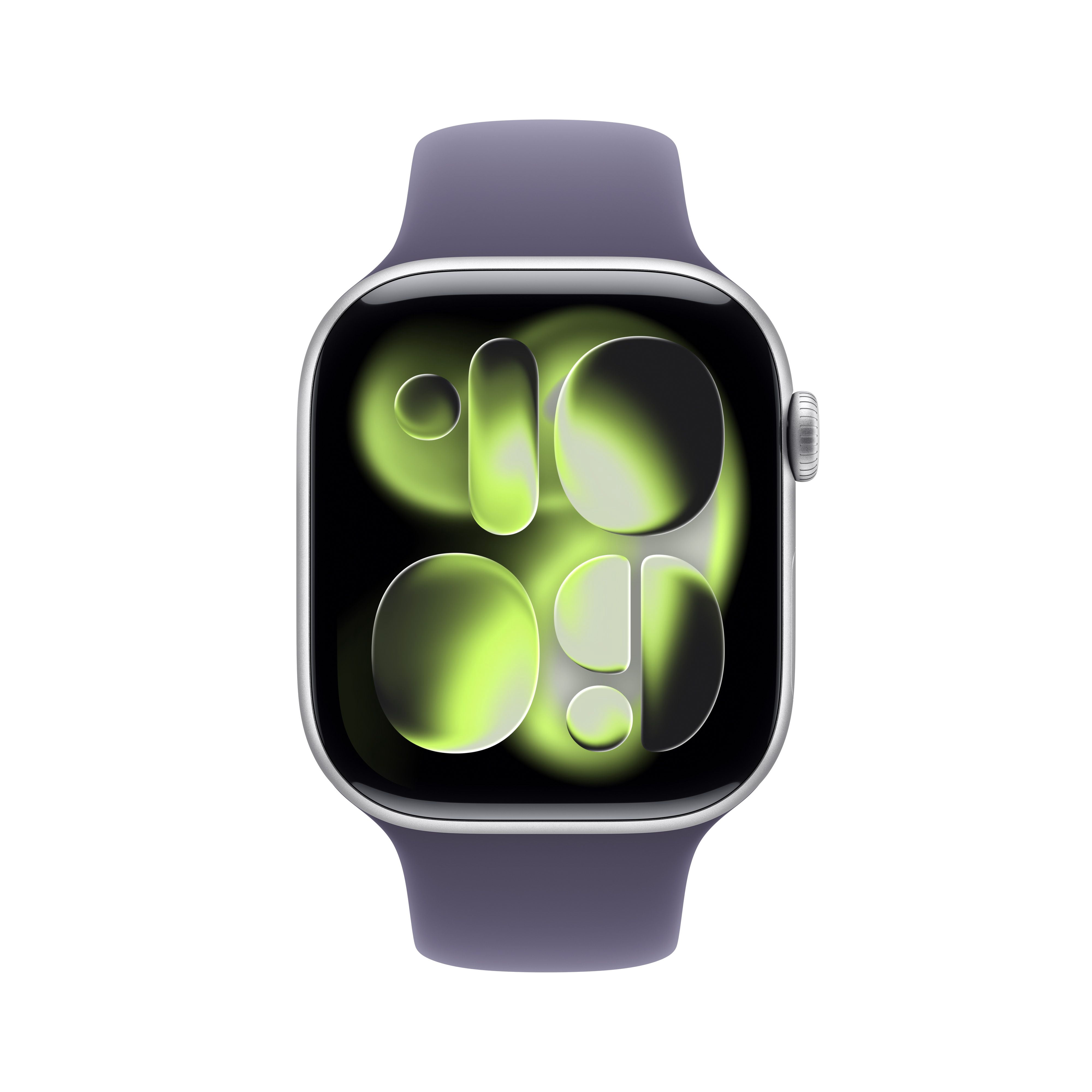 Apple Watch Series 11 GPS 46mm Silver Aluminium Case with Purple Fog Sport Band