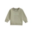thumbnail image 1 of Honganda Chandail d'Automne pour Tout-Petit Garçon, Broderie de Lettres, Manches Longues, Col Rond, Coupe Ample, 1 of 8