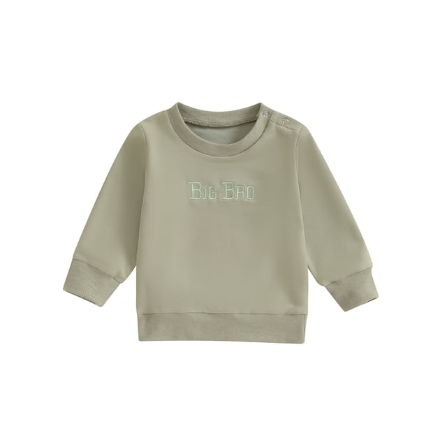 Honganda Chandail d'Automne pour Tout-Petit Garçon, Broderie de Lettres, Manches Longues, Col Rond, Coupe Ample