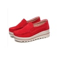thumbnail image 1 of Woobling Chaussures Habillées pour Femmes Mocassins Confort à Enfiler Mocassin à Semelle Compensée Chaussures de Marche Légères Chaussures de Travail Compensées Rouge 11, 1 of 4