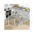 thumbnail image 1 of Eastvita Industrial 5-Piece Dining Table Set for 4-Rectangular Table with 4 Chairs/Ideal for Small Kitchens/Apartments (Grey), 1 of 5