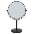 thumbnail image 3 of Lighted Makeup Mirror, LED Makeup Mirror Stainless Steel Touch Switch Soft Lighting Stable Base Double Sided  For Daily Use, 3 of 8