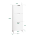 thumbnail image 3 of SoBuy FSR151-H-W 3 Flip-Drawers Shoe Cabinet Shoe Rack Shoe Storage Cupboard Organizer Unit, 3 of 8