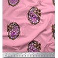 thumbnail image 1 of Soimoi Rayon Fabric Paisley Block Print Sewing Fabric Yard 42 Inch Wide, 1 of 3