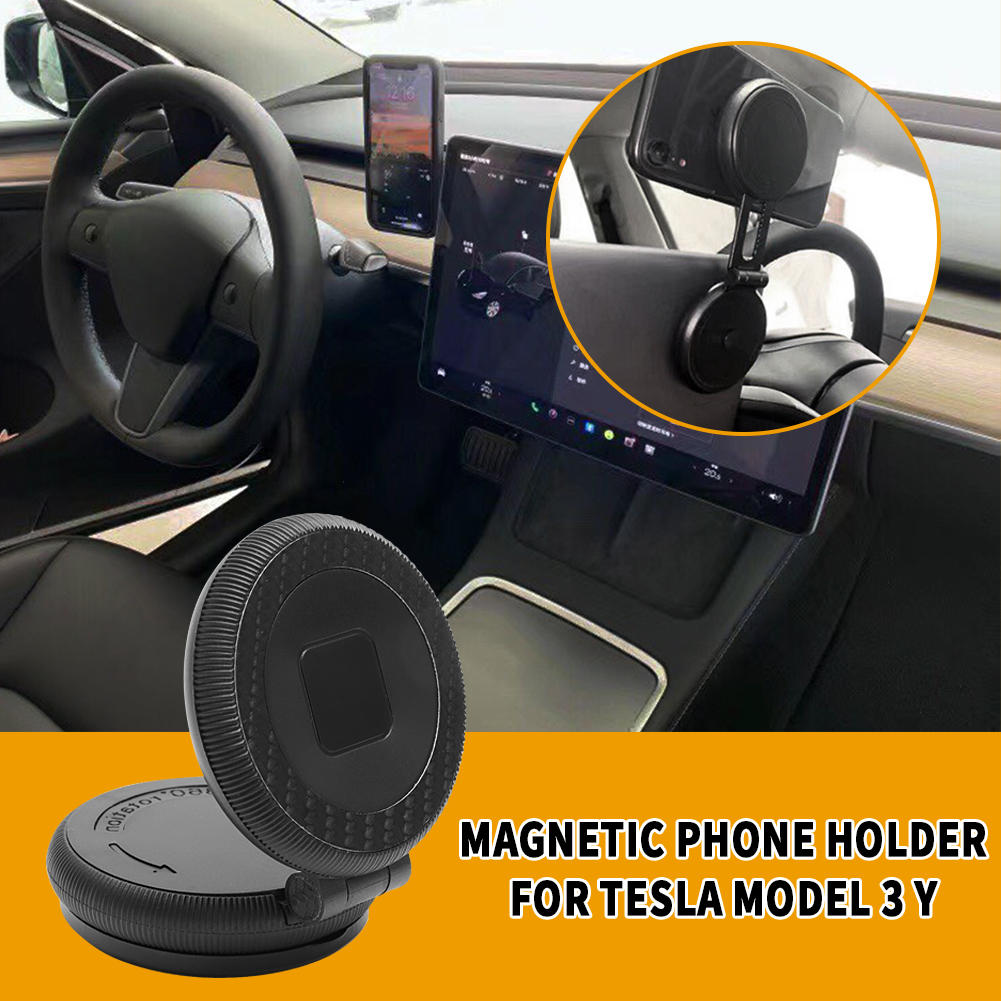 Magnetic Phone Holder For Tesla Model 3 Y Car Phone Stand Smartphone Pillar Navigation screen Mobile Cell Phone Magnet Mount