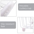 thumbnail image 2 of Mainstays Small Chrome Wire Dish Rack - White, 2 of 6