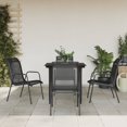 thumbnail image 1 of vidaXL 5 Piece Garden Dining Set Black Steel and Textilene, 1 of 5