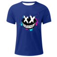 thumbnail image 4 of Zemub T-shirt Imprimé à Col Rond pour Homme, Mode Estivale Décontractée (Bleu, TG), 4 of 4