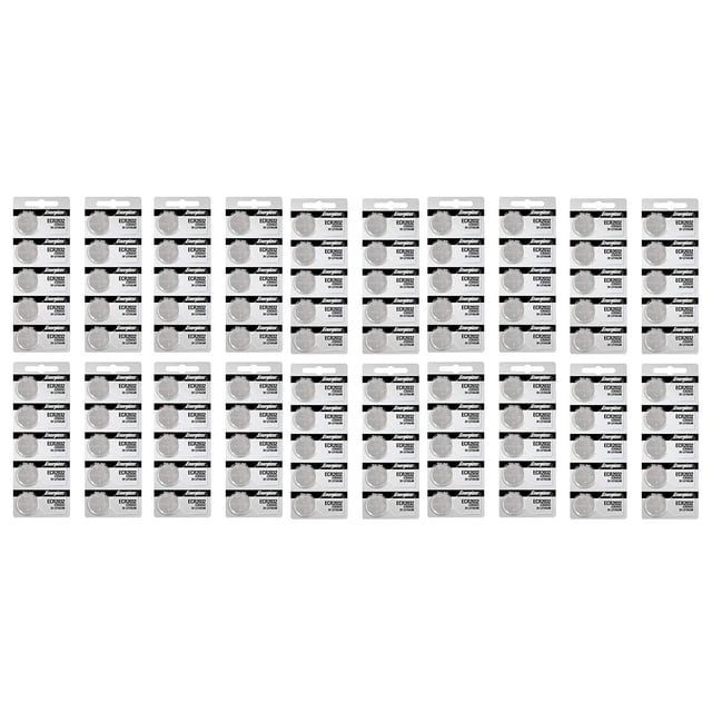 Energizer CR2032 Batteries, 3V Lithium Coin Cell 2032 Watch Battery - 100 Count