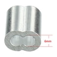 thumbnail image 4 of Uxcell  1.02 x 0.71 x 0.43 inch Cable Wire Rope Aluminum Sleeves Clip Crimping Loop 25 Pcs, 4 of 5