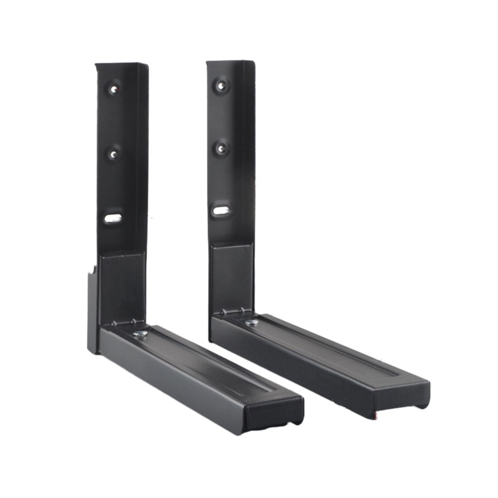Wweixi 2x Space-Saving Foldable Stand For Hanging Microwave Ovens And Telescopic Has balck