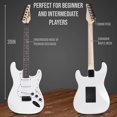 thumbnail image 2 of LyxPro Beginner 39” Electric Guitar & Electric Guitar Accessories, White, 2 of 7